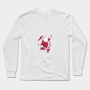 Santa Claus skating on ice Long Sleeve T-Shirt